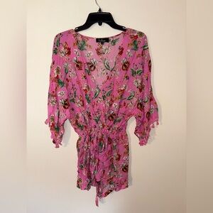Women’s Lulus Floral Romper Size Large